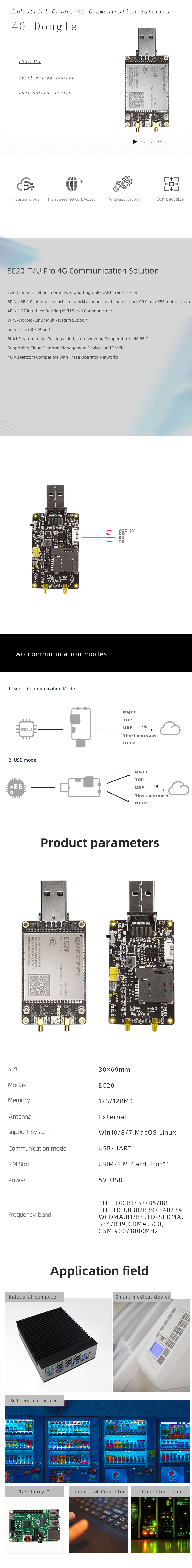 EC20 module LTE network card stick